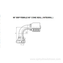 Integral 90° BSP Female 60° Cone 22691-F